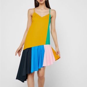 English Factory Asymmetrical ColorBlock Dress